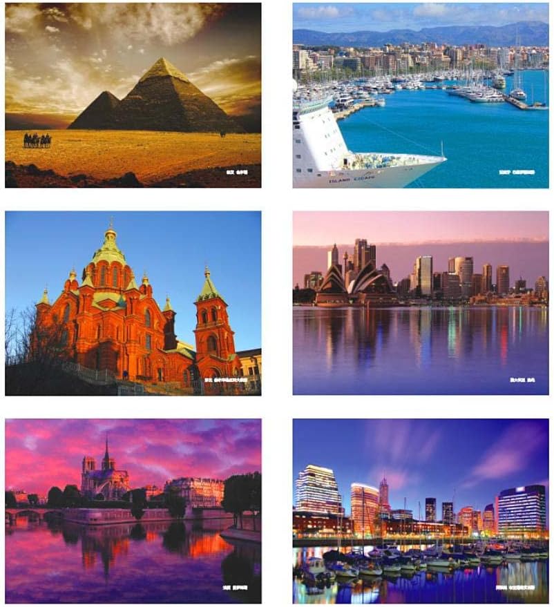 Картички Fendawn Strive Красивите Пейзажи, За да пътуват По Света Художествени Ретро Картичка 30 БР.- World Природа