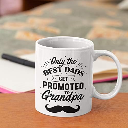 Кафеена чаша за дядо - Само най-добрите бащи получават титла дядо – най-Добрият подарък за дядо - Подарък за дядо - Побира до 11 грама - Може да се използва в микровълно