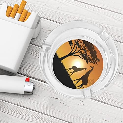 Пепелници За Цигари Жираф Животно Кристална Стъклен Пепелник За Пушачи Пепелник Титуляр За Битови Удобства Офис Плот