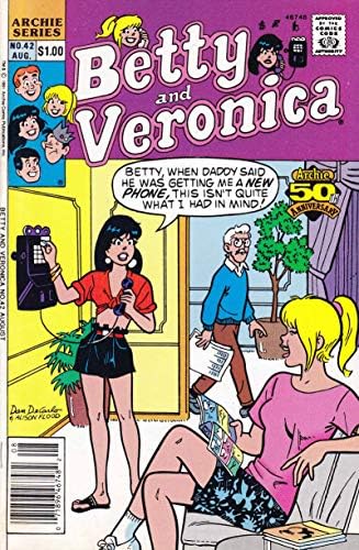 Бети и Вероника #42 (павилион за вестници) VF / NM; комикс Арчи | Корица за уличен телефон