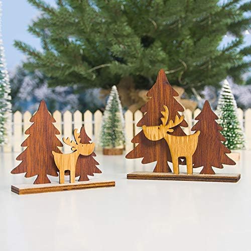 #5bZ0PT Включва Дървена Лосове на Коледното дървото и Мини-Коледна украса