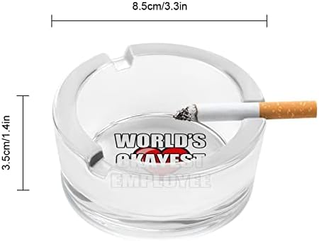 Най-добрата в света Стъклен Пепелник за Цигари, за служители, Кръгла Пепелник, Преносим Титуляр за Пепел, Калъф за вътрешна и Външна употреба