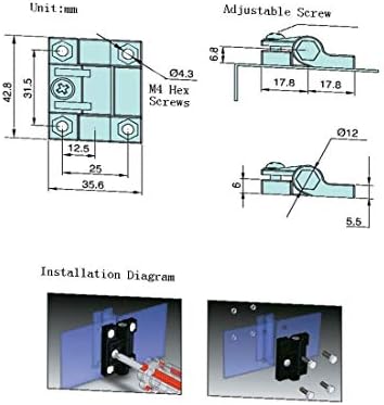Нов тоалетна Lon0167 За баня с пластмасово 270-градусным надежден вратата подшипником, контур за тръбите, дължина-43 мм, черен (id: 3e4 d1 03 227)