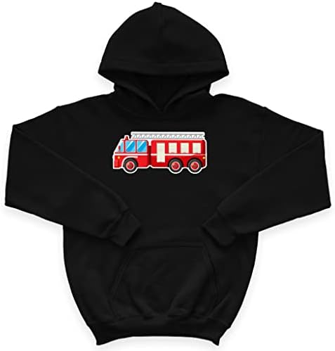 Детска hoody с качулка от порести руно Fire Truck - Сладко Детска hoody с качулка - Графична hoody за деца