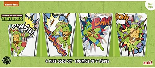 Чаша за бира Костенурките-нинджа Nickelodeon Teenage Mutant, 4 броя (опаковка от 1)