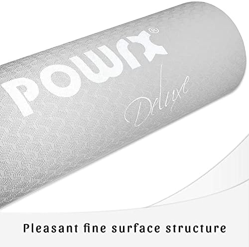 POWRX килимче за йога TPE с чанта |Подложка за тренировки | Нескользящий голям килимче за йога за жени, 68 x 24 с Дебелина 0,2 инча