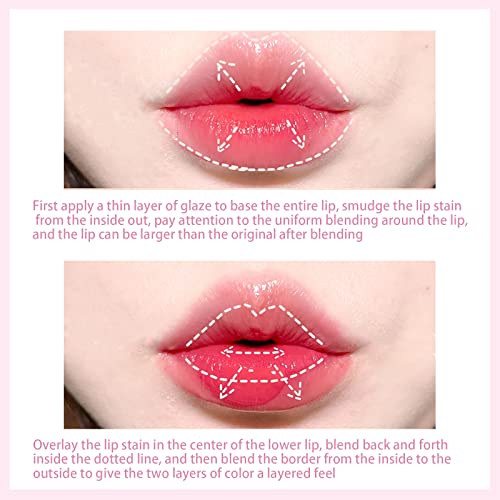 Mrettick комплект от 3 цвята Мастило Mood Нажежен оттеночный блясък за устни, придающий Обема на устните, естествен овлажняващ гланц за устни, оцветени балсам за грижа за
