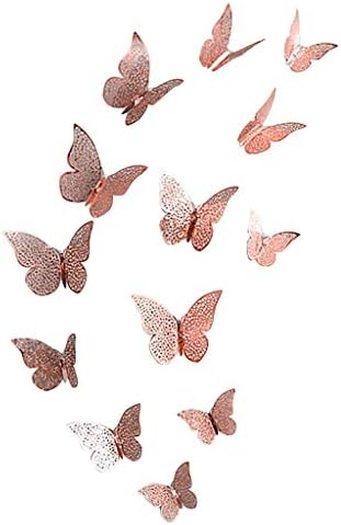 Пеперуда Сребърна Украса на Дома Стаите в Изкуството на 3D САМ Стенни Стикери 12шт Боя Стикери за Деца на Различна Възраст