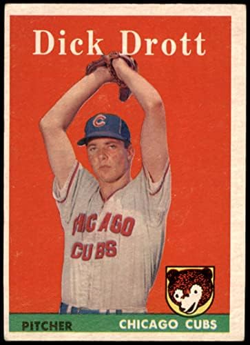 1958 Topps # 80 Дик Дротт Чикаго Къбс (Бейзболна картичка) VG/EX Къбс