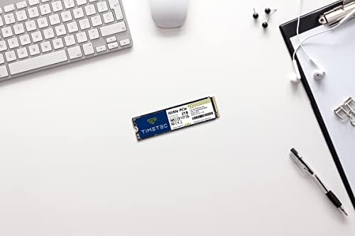 Твърд диск Timetec 2 TB SSD NVMe PCIe Gen3x4 8 Gb/сек. M. 2 2280 3D NAND TLC 1800 Tb W, Висока производителност,