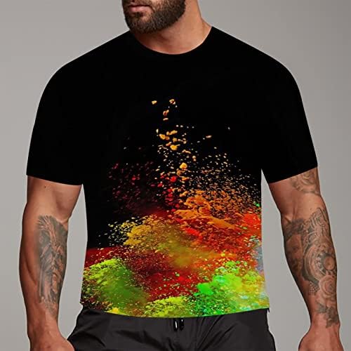 Летни Мъжки Тениски, Мъжки Унисекс Ризи, Модни Тениски с 3D Принтом за Възрастни, Къса Мъжка Тениска с Графичен Дълъг Ръкав
