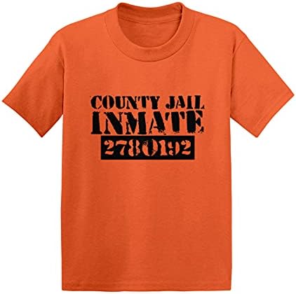 Тениска от Futon Джърси Haase Unlimited County Jail Inmate Костюм на Затворника за Бебета / малки Деца