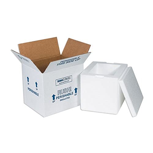 Случайна кутия Aviditi с комплект за доставка от стиропор, 8 x 6 x 7, бяла, за доставка на стоки, които са чувствителни