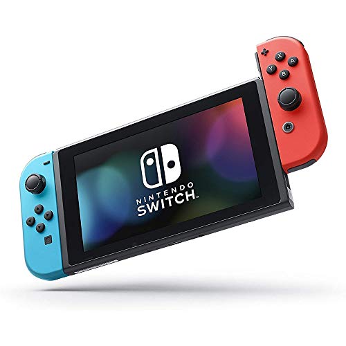 Комплект конзола на Nintendo Switch обем 32 GB (неоново син и червен), Mario Kart 8, Super Mario Party и още много