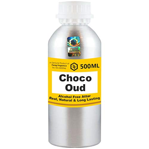 Аромати Parag Choco Oud Attar 500 мл На едро опаковка Attar (Не съдържа алкохол, Силен аромат за мъже, жени и религиозен