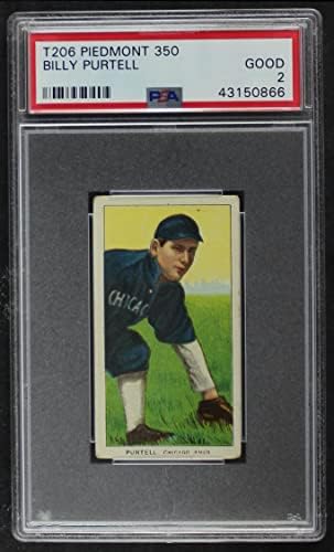 1909 T206 Били Пуртелл Чикаго Уайт Сокс (Бейзболна картичка) PSA PSA 2.00 Уайт Сокс