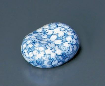 ОВАЛНО-BLUE Японски Порцеланов комплект Jiki от 4 на Каботажните за пръчици за хранене