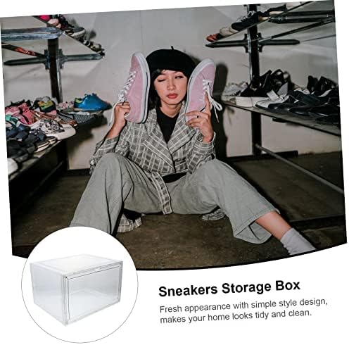 Abaodam Box Кутия за съхранение на Баскетболни обувки Прозрачен Органайзер За Обувки, Кутии За съхранение Органайзер
