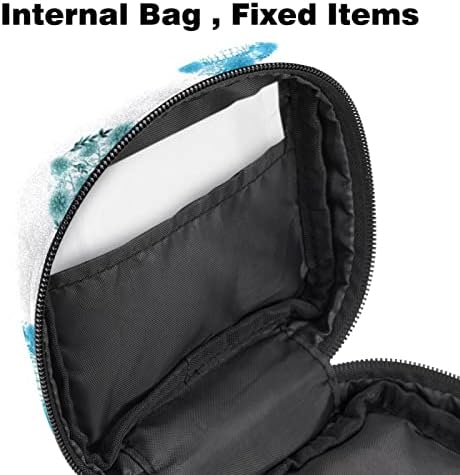Чанта за съхранение на Хигиенни Кърпички, Чанта за Менструална чаша с Цветен Модел на Черепа, Преносими Чанти За