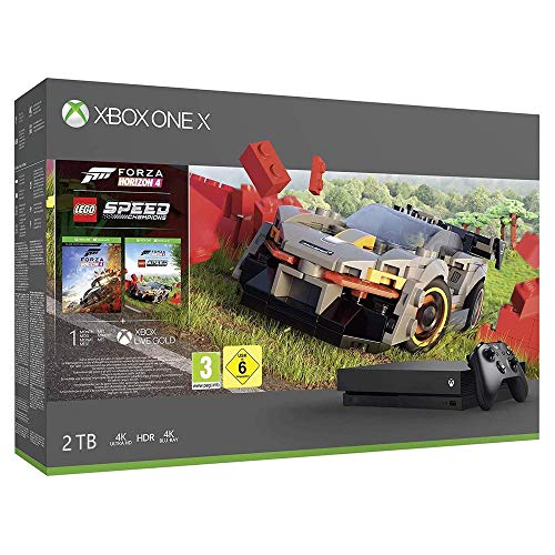 Твърд диск Microsoft Xbox One X обем 2 TB Forza Horizon 4 LEGO Speed Champions в комплект с Xbox Live Злато за 1