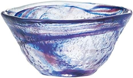 東洋佐々木ガラス Чаша за студено саке Toyo Sasaki Glass 42091, японското кристал (продава се отделно), Синьо, около 1,5