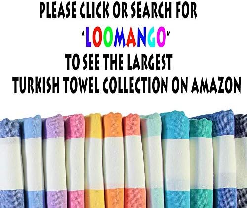 Турски кърпа LOOMANGO от памук Ультрамягкие (Эгейская тюркоаз)