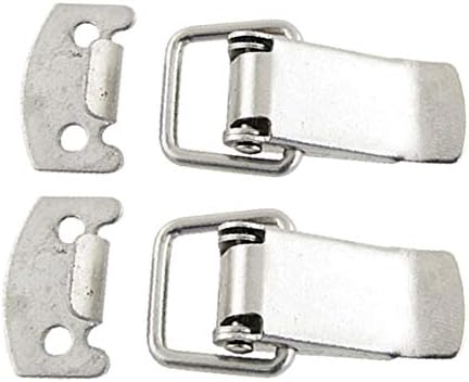 X-DREE 2 Комплекта Метални ключалки на чекмеджета шкаф с прави вериги щракне (2 преносими устройства Fermi в метален