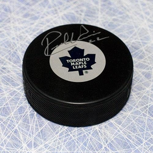 Хокейна шайба, с автограф Рика Вайва Торонто Мейпъл Лийфс - за Миене на НХЛ с автограф