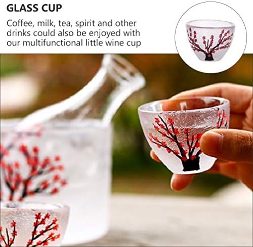 Чашки Hemoton, Прозрачни Чаши Чай, Прозрачни Чаши Чай, Японското Саке, Дизайн във формата на цветя, Ръчно изработени,