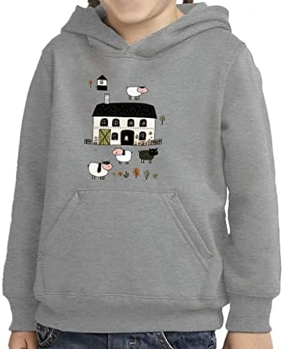 Пуловер с качулка за деца в стил стопанство - Hoody с качулка от Порести Руно с Анимационни дизайн - Скъпа Hoody