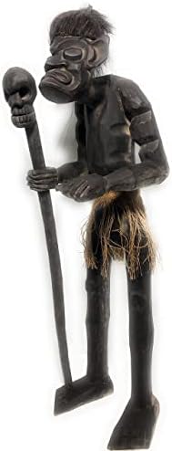 Първобитният Войн-Ловец на глави с Черепа 40 инча - Изкуство на племето | lge24003100