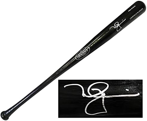 Марк Mcgwire Подписа Черна Бейзболна бухалка Louisville Slugger Black - Бейзболни бухалки MLB с Автограф