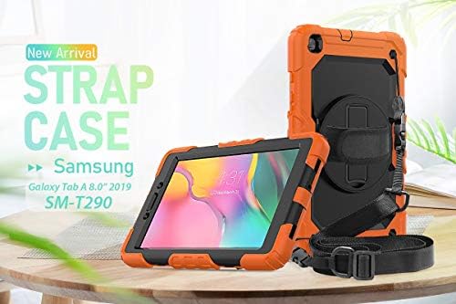 Защитен калъф LVSHANG за Samsung Galaxy Tab A 8,02019 T290/T295, Трислоен устойчив на удари, Завъртане на 360 градуса