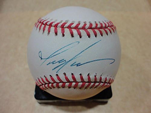 Том Еванс Торонто Блу Джейс Подписа Автограф В Американската лига бейзбол с / coa - Бейзболни топки с Автографи