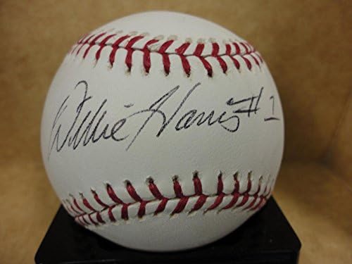 Уили Харис Брейвз Метс Подписа Автограф В Мейджър лийг бейзбол с / coa - Бейзболни топки с автографи