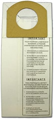 Сменяеми торбички за прах за прахосмукачка EnviroCare, произведени специално за ръчни прахосмукачки Royal Dirt Devil тип G, 6 опаковки