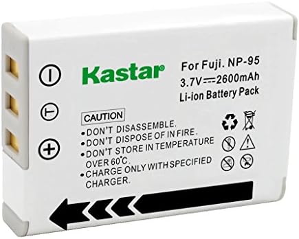 Бързо зарядно устройство Kastar + батерия (2 комплекта) за фотоапарати Fujifilm NP-95 и Finepix F30, Finepix F31FD,