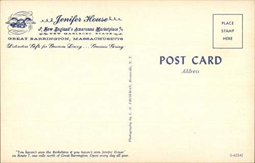 Дженифър Хаус Great Barrington, Масачузетс, Масачузетс Оригиналната реколта картичка