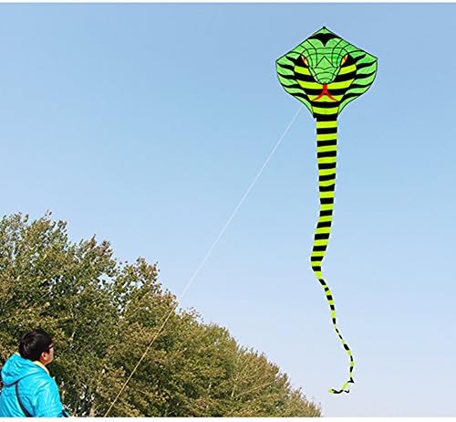 Besra 16 м Голям Въздушен Змия Кобра 52 фута Цветни Въздушен Змии Гърмяща Змия с Опашка с дължина 15 м Развлечения