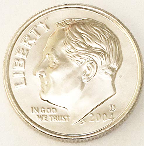 2004 P & BU D Roosevelt Dime Choice Комплект от 2 монети, Монетен двор на САЩ, без да се прибягва