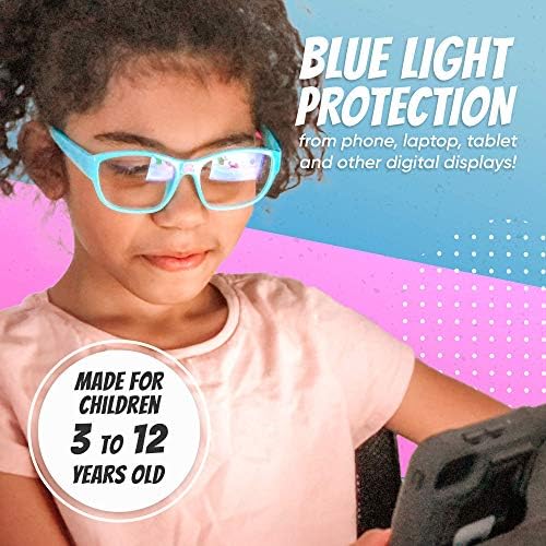 Сини светозащитные очила Blu от Arkaid Kids - Защитете очите на вашите деца с качествените забавни сини светозащитными очила за деца - Забавни рамки, за момчета и момичета,