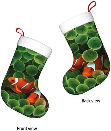 Коледни Чорапи Augenstern Риба-Клоун Тропическа Риба Немо Двустранни Окачени Чорапи За Камината