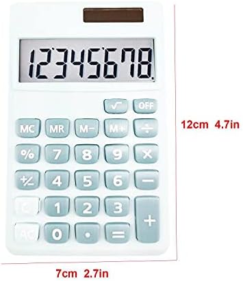 мини-Калкулатори 2 елемента, джобен калкулатор, 8-цифрен офис калкулатор със слънчева батерия, основни стандартни