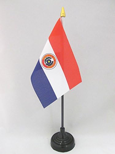 AZ FLAG Тенис на Флаг Парагвай 4 x 6 - Парагвайский Тенис на Флаг 15 x 10 см - Златна плот За Копия