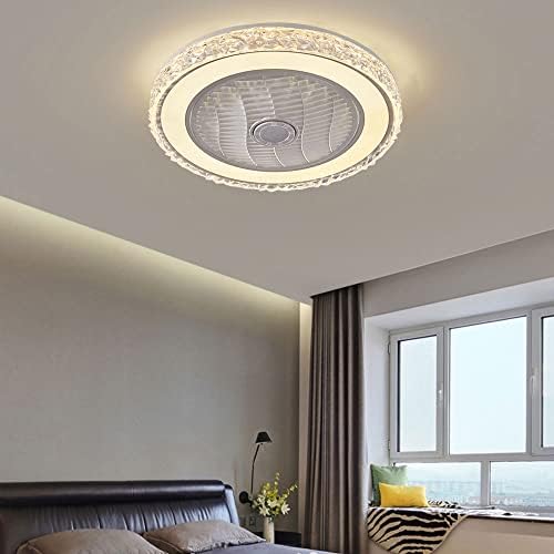 IBalody Indoor Mute Фен Light K9 Кристална Кръг на Тавана лампа с вентилатор Творчески Led Вентилатор на Тавана