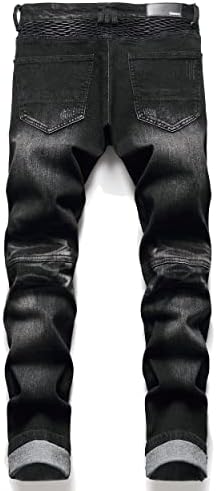 TMMMMT Мъжки Модни Выстиранные Дънки Директно Намаляване Slim Jeans