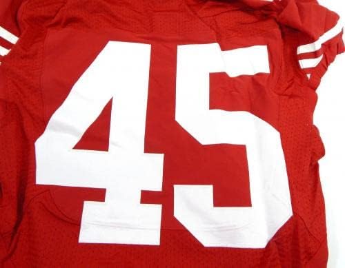 2014 Сан Франциско 49ерс Asante Кливланд #45 Освободена игра Червена Риза 42 DP35604 - Използваните тениски Без подпис за игри NFL
