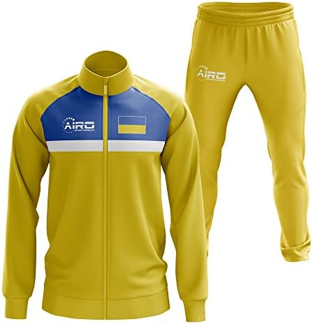 Идеен футболен спортен костюм Airo Sportswear Украйна (жълт)