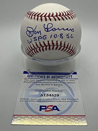 Дон Ларсен е Идеална игра WSPG 10-8-56 С Автограф OMLB Baseball PSA DNA *29 - Бейзболни топки с автографи