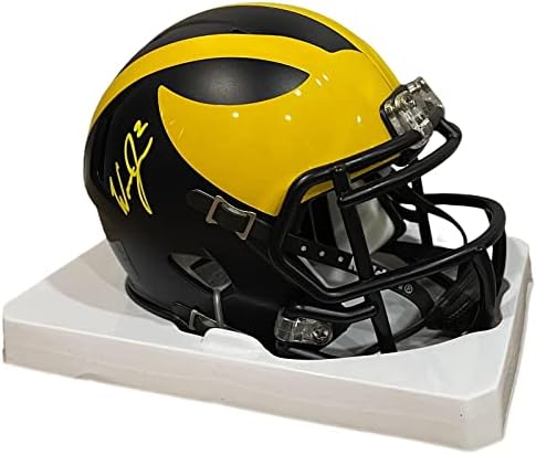 Уил Джонсън Подписа мини-Каска Michigan Wolverines Jsa Coa - Мини-Каски NFL с автограф